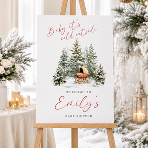 Baby It's Cold Outside Baby Shower Welcome Sign BS228