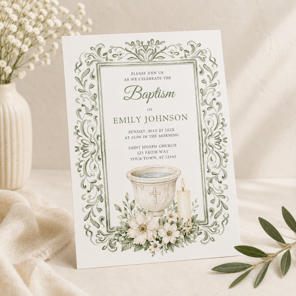 Baptism Invitation for Adult L144