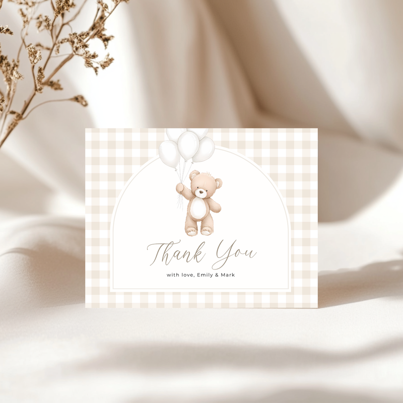 Bearly Wait Baby Shower Invitation Bundle - Neutral Teddy Theme BS295