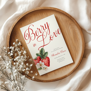Berry In Love Bridal Shower Invite L114