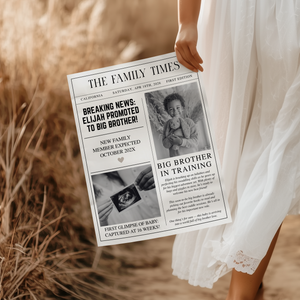 Big Brother Pregnancy Announcement Newspaper Template NP5
