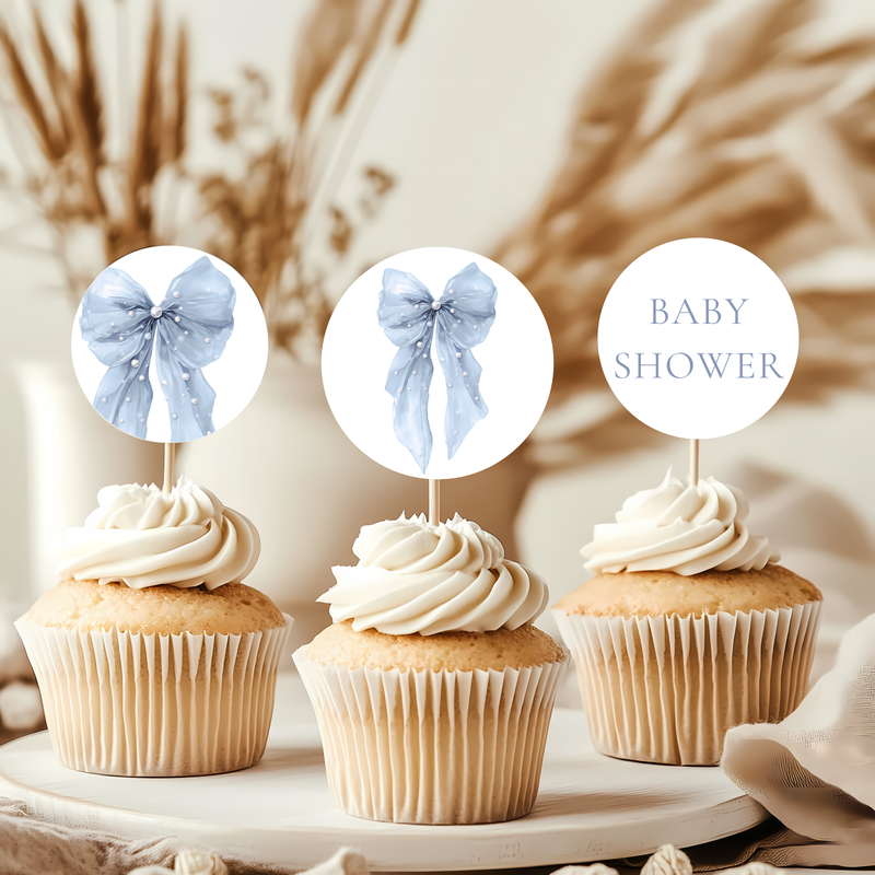 Baby Shower Mega Bundle - Coquette Blue Bows BS164