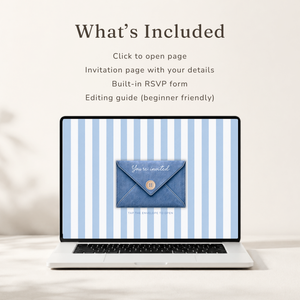 Blue Jean Baby Shower Website Invitation with RSVP BS311