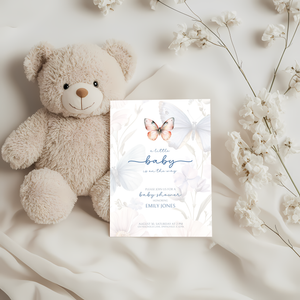 Baby Shower Invitation - Butterfly Minimalistic BS42