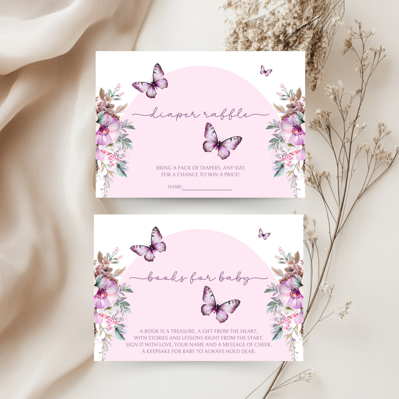 Baby Shower Invitation Bundle - Pink Butterfly BS41