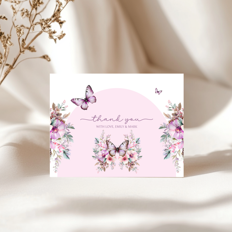 Baby Shower Invitation Bundle - Pink Butterfly BS41