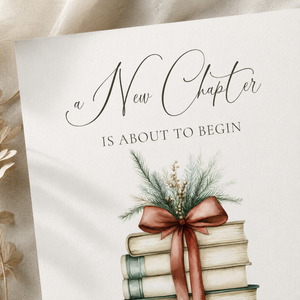 Christmas A New Chapter Baby Shower Invitation L21