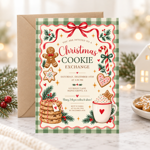 Christmas Cookie Exchange Invitation – Holiday Cookie Swap L187