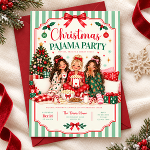 Christmas Pajama Party Invitation L179