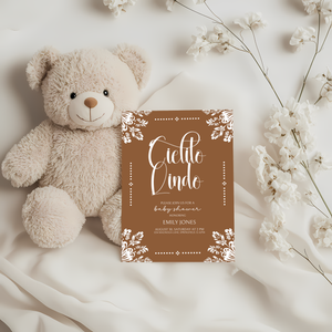 Baby Shower Invitation - Cielito Lindo Brown BS54