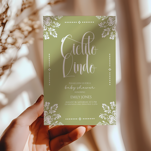 Baby Shower Invitation - Cielito Lindo Green BS52