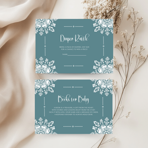 Baby Shower Invitation Bundle - Cielito Lindo Teal Blue Mexican Style BS53