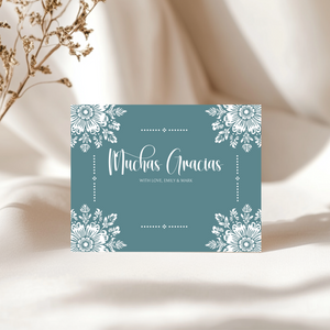 Baby Shower Invitation Bundle - Cielito Lindo Teal Blue Mexican Style BS53