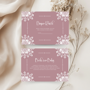 Baby Shower Invitation Bundle - Cielito Lindo Pink Purple Mauve BS50