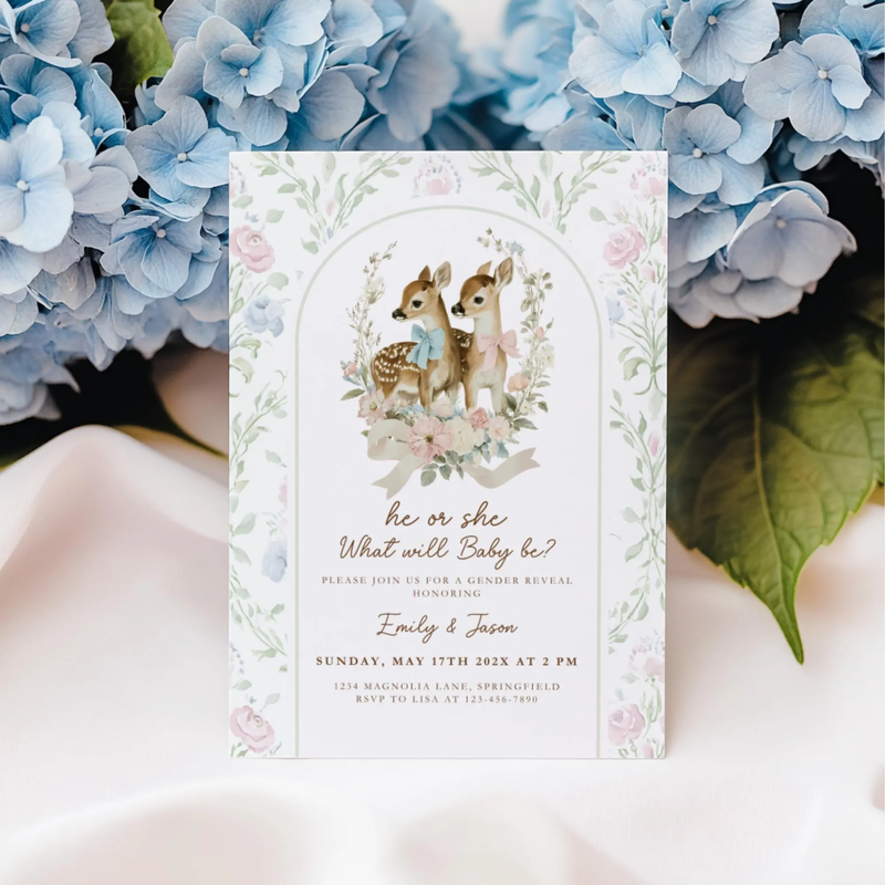 Deer Woodland Gender Reveal Party Bundle BS261