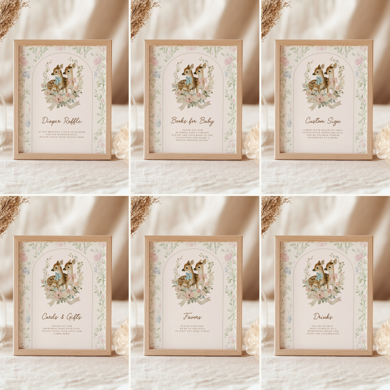 Deer Woodland Gender Reveal Party Bundle BS261