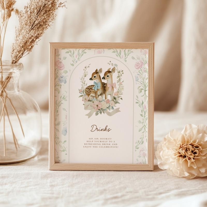 Deer Woodland Gender Reveal Party Bundle BS261