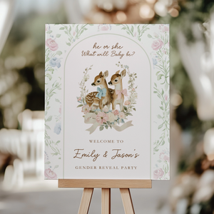 Deer Woodland Gender Reveal Party Bundle BS261