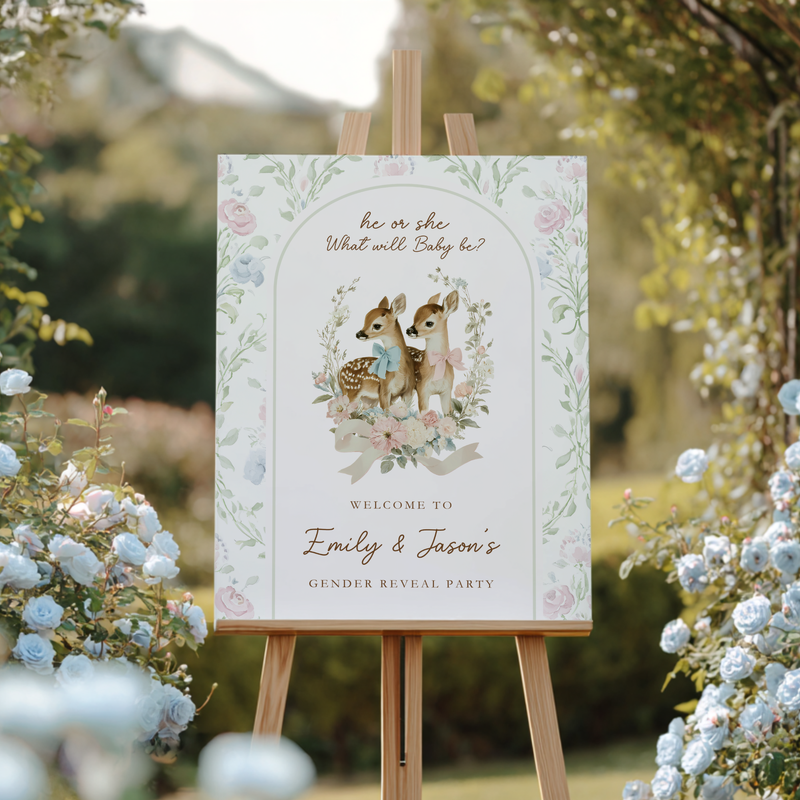 Deer Woodland Gender Reveal Party Bundle BS261