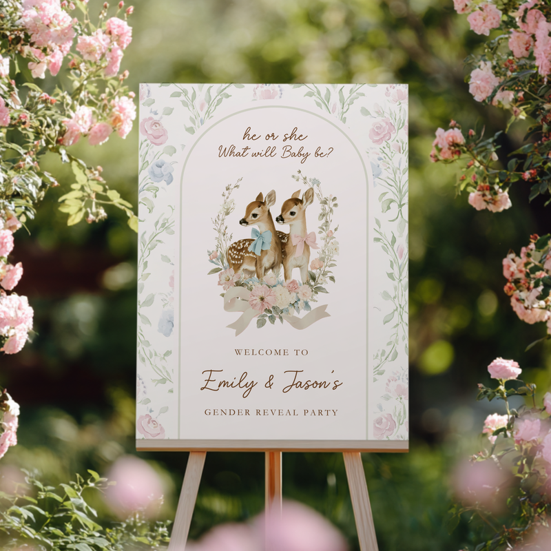Deer Woodland Gender Reveal Party Bundle BS261