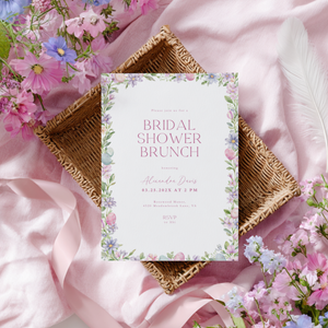 Easter Spring Bridal Shower Brunch Invitation L106