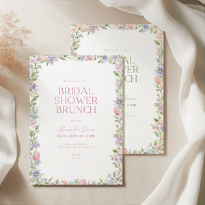 Easter Spring Bridal Shower Brunch Invitation L106