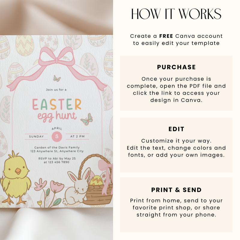 Easter Egg Hunt Invitation L102