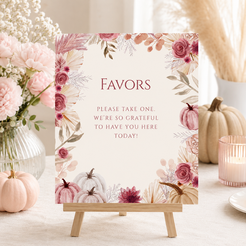 Fall Baby Shower Table Signs Bundle BS231