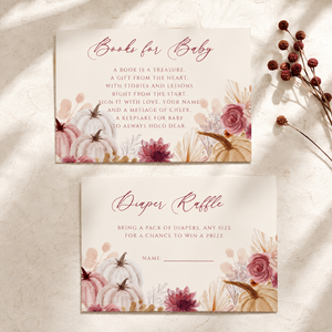 Falling in Love Baby Shower Invitation Bundle – Editable Fall Canva Template BS231