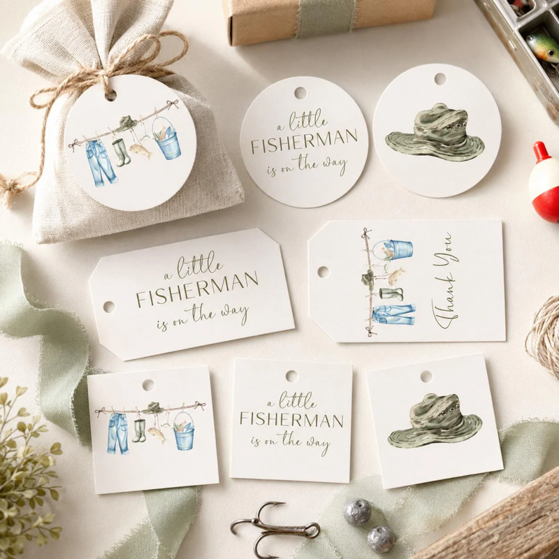 Little Fisherman Fishing Baby Shower Bundle BS160