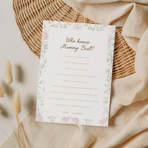 Pastel Floral Baby Shower Games Bundle BS253