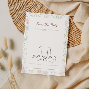 Pastel Floral Baby Shower Games Bundle BS253