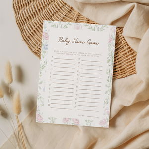 Pastel Floral Baby Shower Games Bundle BS253