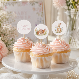 Floral Woodland Baby Shower Bundle with Deer and Bunny BS188