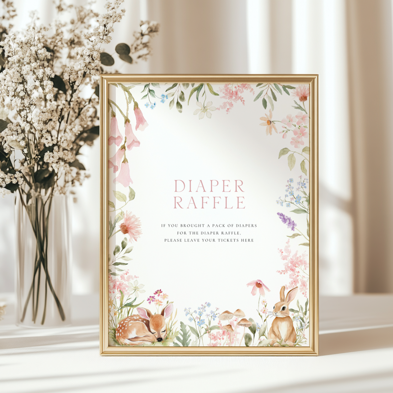 Floral Woodland Baby Shower Bundle with Deer and Bunny BS188
