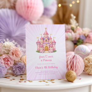 Four Ever a Princess 4th Birthday Invitation L117
