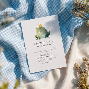 A Little Prince Is On The Way Baby Shower Invitation Template BS260