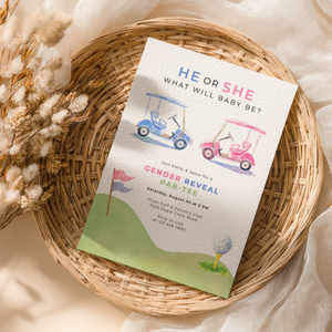 Golf Gender Reveal Par-Tee Invitation BS282