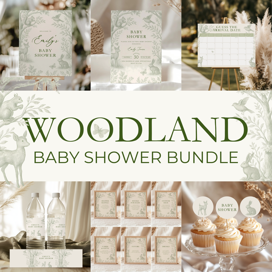 Green Woodland Baby Shower Bundle BS255