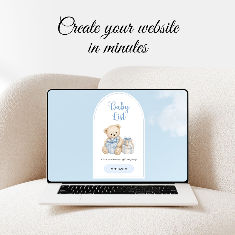Heaven Sent Baby Shower Invitation Website with RSVP BS302