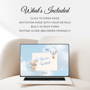 Heaven Sent Baby Shower Invitation Website with RSVP BS302