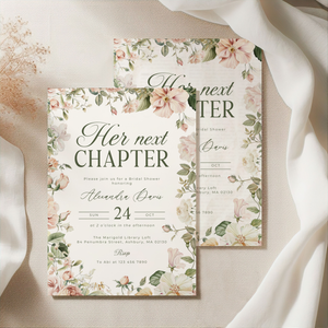 Her Next Chapter Bridal Shower Invitation L85
