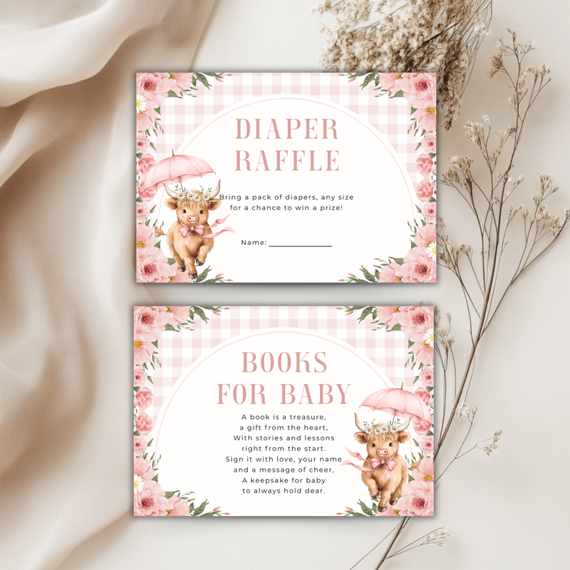 Holy Cow Girl Baby Shower Invitation Bundle BS300