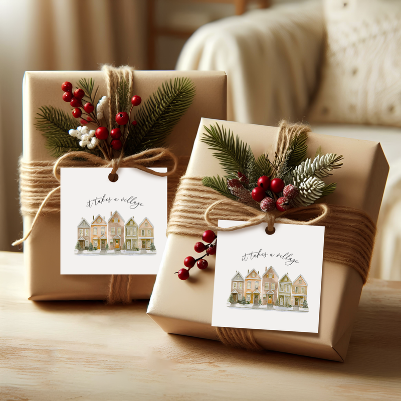 Baby Shower Mega Bundle - It Takes a Village Rustic Christmas BS249