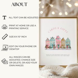 It Takes a Village Baby Shower Table Sign Bundle BS248