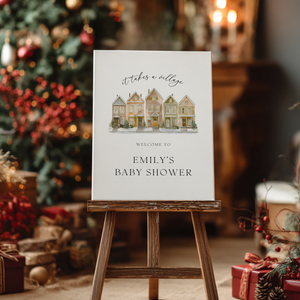 Baby Shower Welcome Sign - It Takes A Village BS249