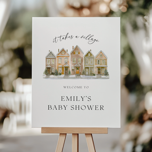 Baby Shower Welcome Sign - It Takes A Village BS249