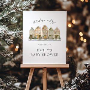 Baby Shower Welcome Sign - It Takes A Village BS249