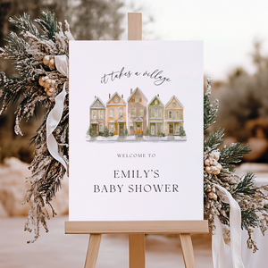 Baby Shower Welcome Sign - It Takes A Village BS249