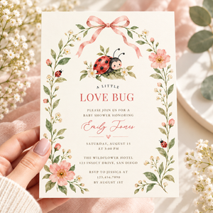 Lady Bug Baby Shower Invitation BS343